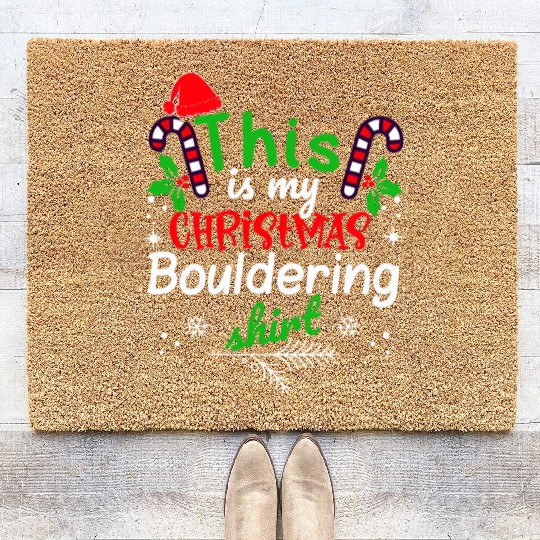 This is my Christmas Bouldering Coir Doormats