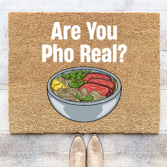 Are You Pho Real? Vietnamese Food Puns Restaurant Coir Doormats