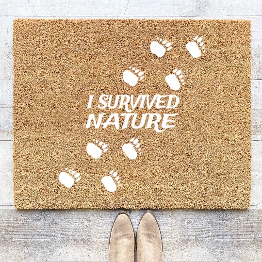 Survival Achievement Unlocked: 'I Survived Nature' Coir Doormats