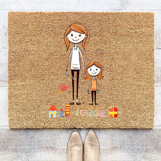 I love my mom Coir Doormats