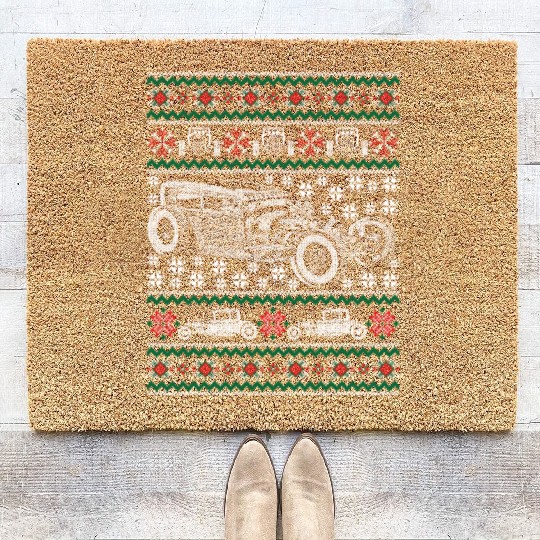 Hot Rod Ugly Muscle Car Coir Doormats