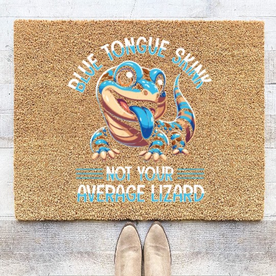 Lizard Collector Reptile Lover Blue Tongue Skink Coir Doormats