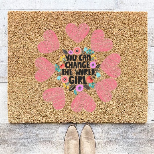 girls motive design Coir Doormats