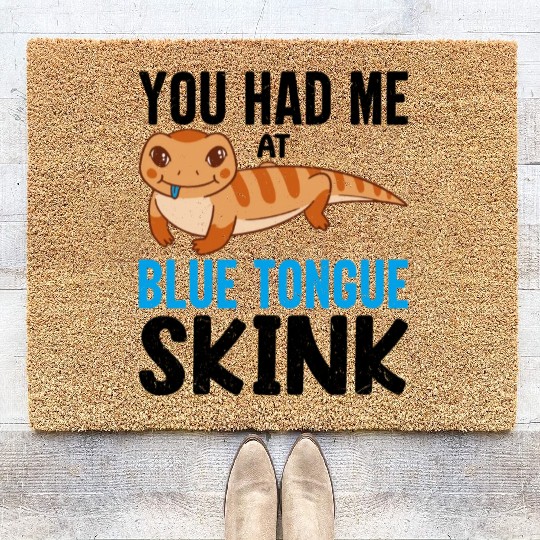 Lizard Collector Reptile Lover Blue Tongue Skink Coir Doormats