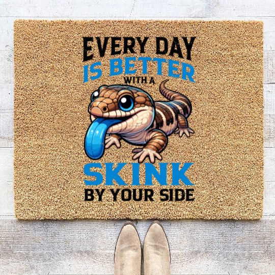 Lizard Collector Reptile Lover Blue Tongue Skink Coir Doormats