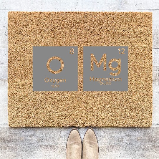 OMG periodic table in chemistry Coir Doormats