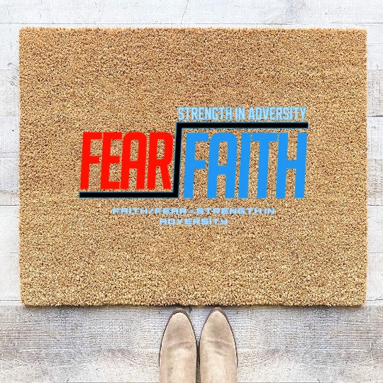 Faith Over Fear Coir Doormats