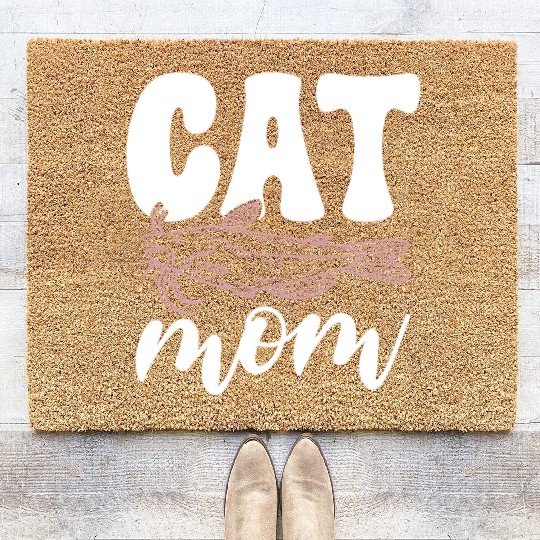Cat Mom Catfish Catfishing Angler Noodler Coir Doormats