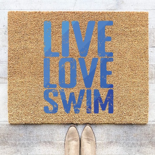 Live Love Swim Sport Training Coir Doormats