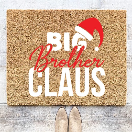 Big brother Claus, Xmas Quotes, Christmas Gifts Coir Doormats