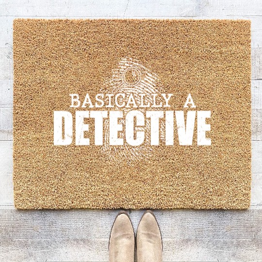 Basically A Detective True Crime Murder Show Coir Doormats