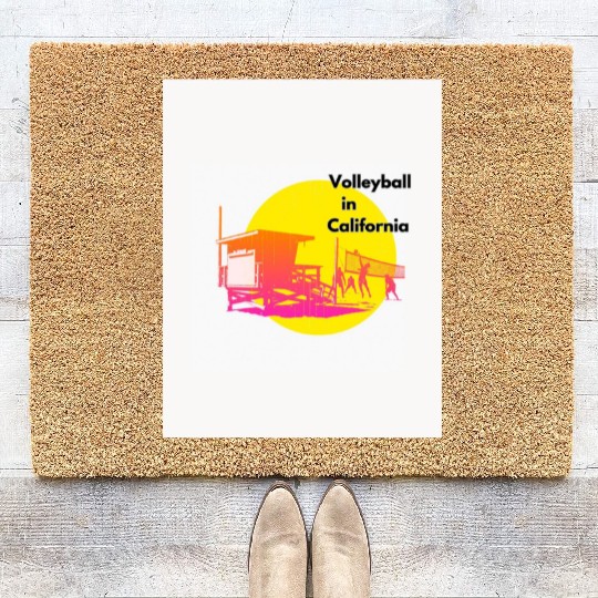 Volleyball in California Coir Doormats
