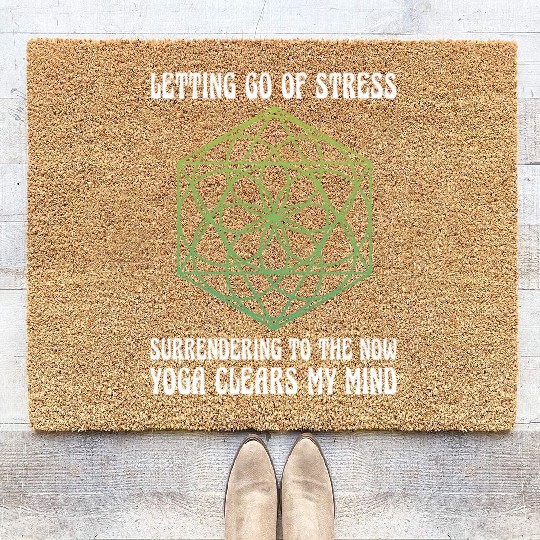 Yoga Clears The Mind Coir Doormats