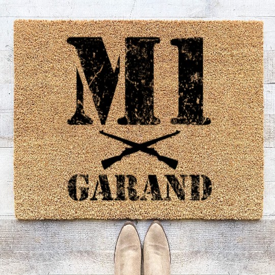 Wwii Gun Enthusiast M1 Garand Military History Coir Doormats