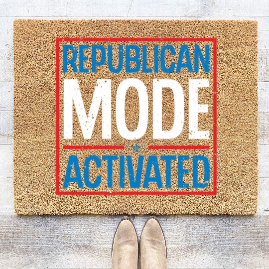 Republican Mode Activated American Voter Voting Coir Doormats