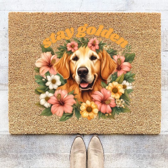 Dog Lovers Golden Retriever Coir Doormats