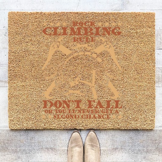rock climbing rule don't fail Coir Doormats