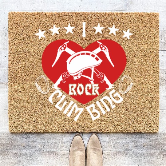 I rock climbing Coir Doormats