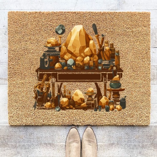 Lapidary Artist Gemstone Stone Collecting Stone Coir Doormats