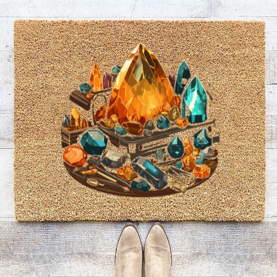 Lapidary Artist Gemstone Stone Collecting Stone Coir Doormats