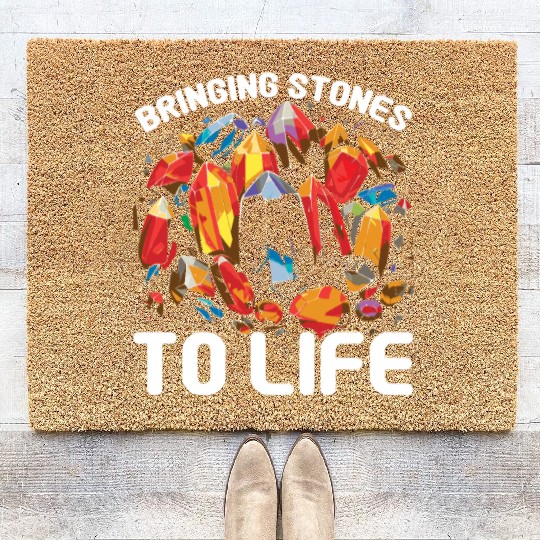 Lapidary Artist Gemstone Stone Collecting Stone Coir Doormats