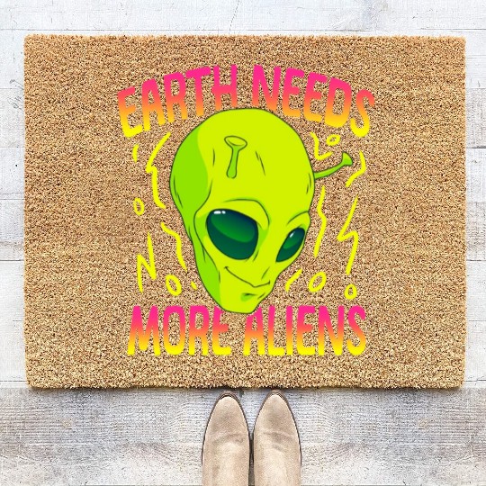 Alien, Aliens, UFO, UAP, Space Unknown Flight Coir Doormats