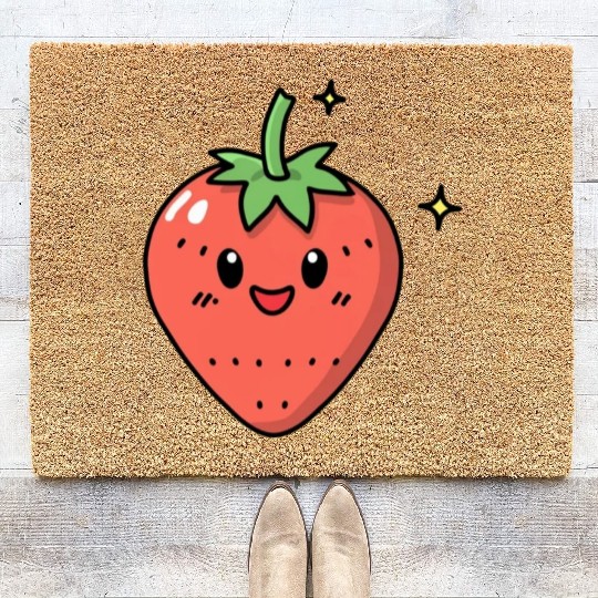Kawaii Strawberry Coir Doormats