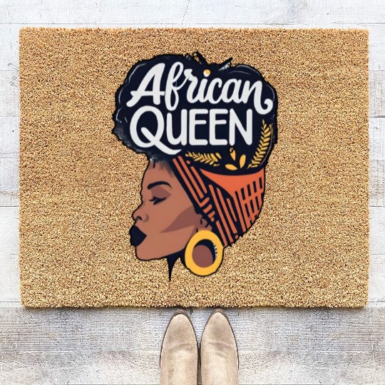 African Queen Afrocentric Queen Coir Doormats