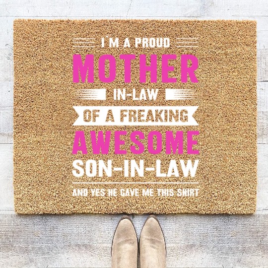 Mothers day mom son-in-law Coir Doormats