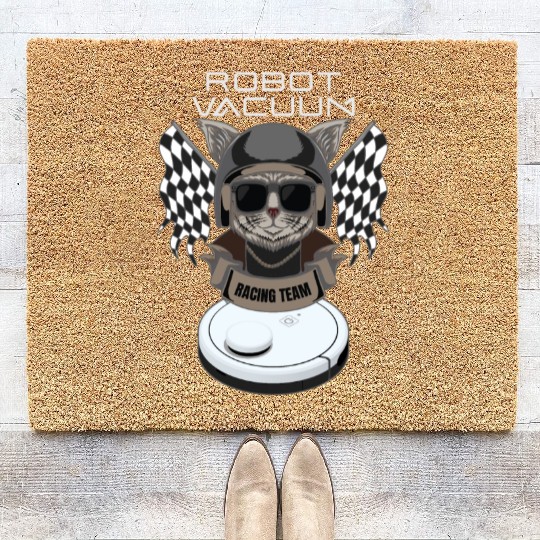 Robot Vacuum Cleaner Racing Team Robot Coir Doormats