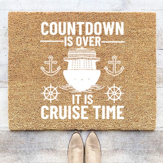 Cruise Ship It's Cruise Time Cruise Coir Doormats