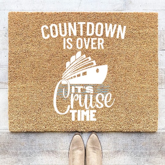 Cruise Ship It's Cruise Time Cruise Coir Doormats