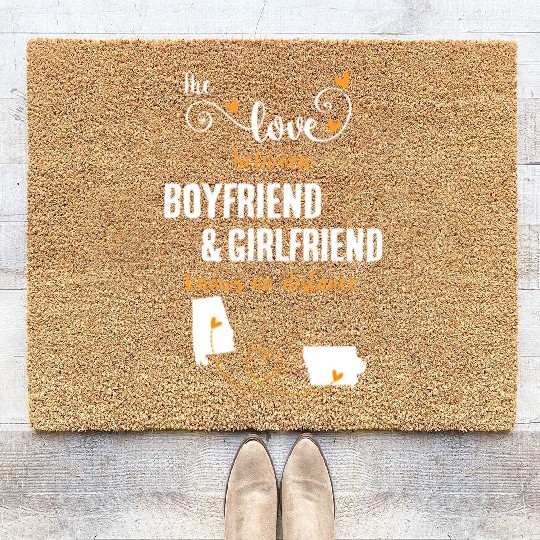 Love Between BF And GF Albm To Iowa Gift Coir Doormats