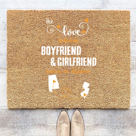 Love Between BF And GF Albm To New Jersey Gift Coir Doormats