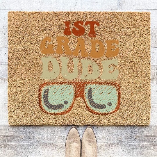 Kindergarten Teacher Funny Student 1st Graduation Coir Doormats
