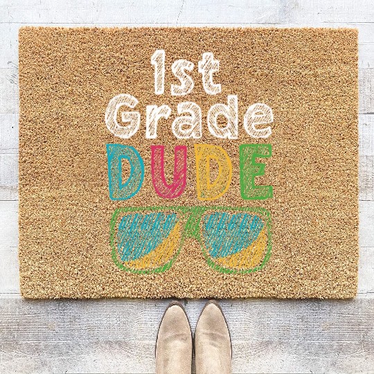 Kindergarten Teacher Funny Student 1st Graduation Coir Doormats