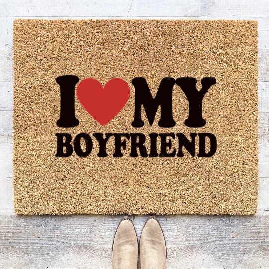 I Love My Boyfriend Coir Doormats Baby Tees for Women Y2k