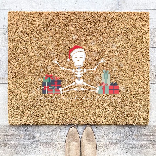 Dead Inside but Festive Coir Doormats