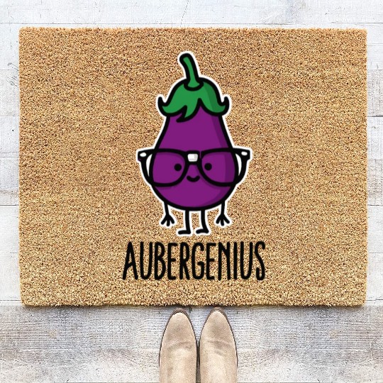 Aubergine eggplant genius Aubergenius Coir Doormats