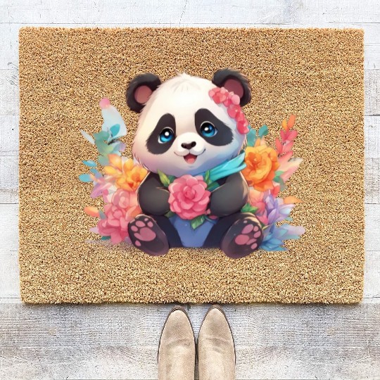 Bamboo Bliss Baby Panda Coir Doormats