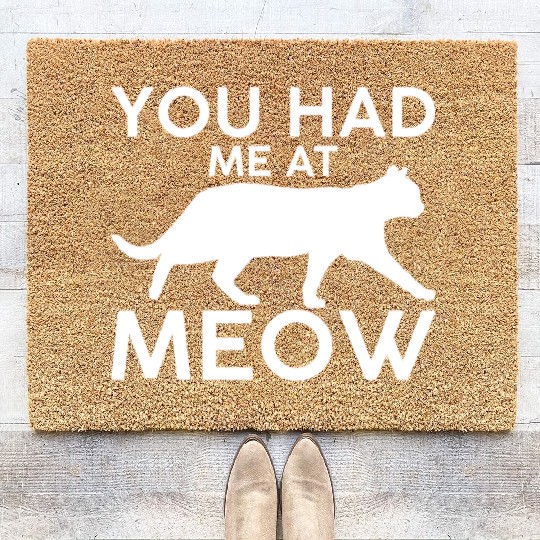 You had me at meow Coir Doormats