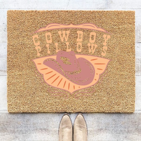 Cowboy Pillows Southern Girl Texas Lady Funny Coir Doormats
