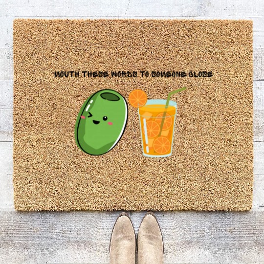 Olive Juice (I love you) Coir Doormats