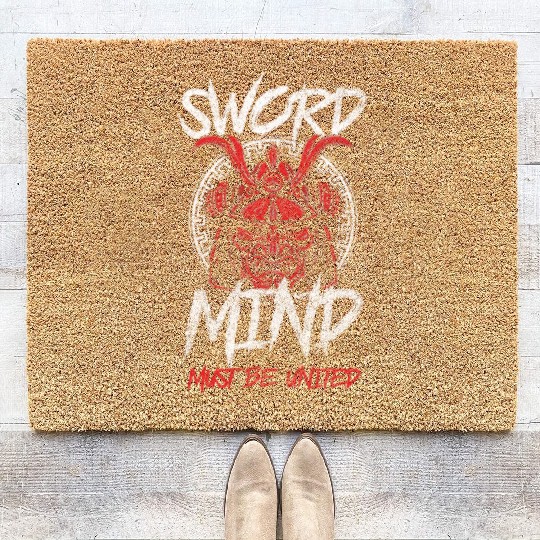 Fighter Martial Arts Manga Katana Coir Doormats