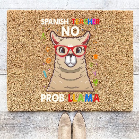 Spanish Teacher No Pro llama Coir Doormats