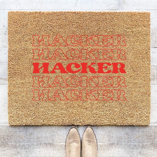 Hacker Cybercriminal Security Breacher Cyber Coir Doormats