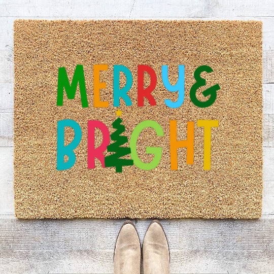 Merry and Bright Coir Doormats