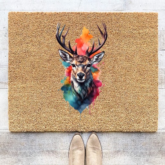 Colorful Swamp Deer Coir Doormats