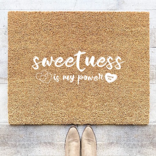 sweetness is my power Coir Doormats