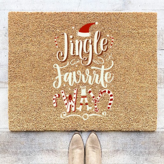 Winter Wonderland: Icy Snow, North Pole, Rejoice Coir Doormats